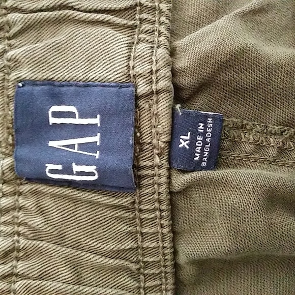 GAP Comfort Elastic Waist Tencel Pull On Pant Size XL Olive Night Resort… - Picture 4 of 8